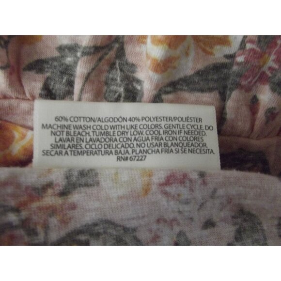 Bobbie Brooks Babydoll Top Womens Size Small Peach Pink Gold Floral knit tiered - Picture 12 of 12